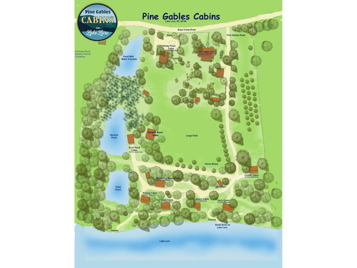 Villa Pine Gables Cabins Lake Lure Exterior foto